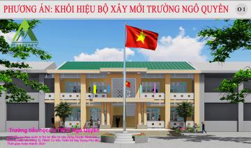 Trường Ngô Quyền Ninh Hải - Khối hiệu bộ xây mới